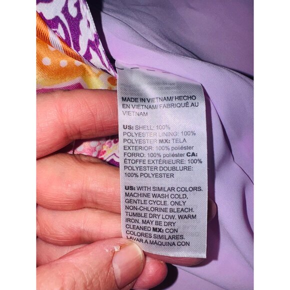 Chicos Duster Boho Multicolor Open Front Kimono Jacket Size 12/14 Gypsy Hippie - Picture 7 of 9